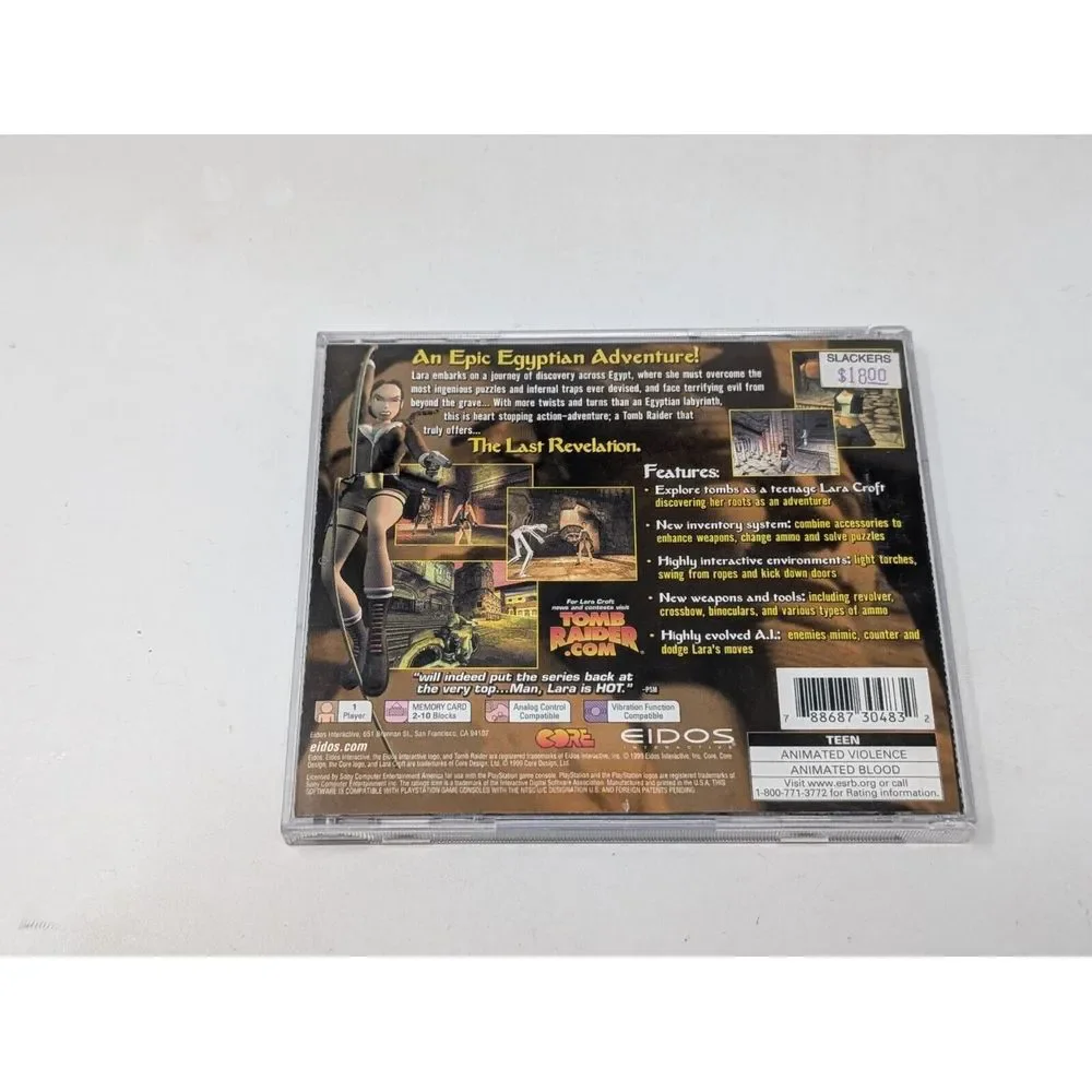 Tomb Raider The Last Revelation PS1 PlayStation 1 Complete Black Label CIB‎